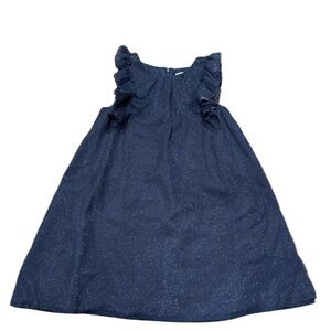 Tahari Girl's Dressy Holiday Glitter Dress Size 6 Midnight Blue Sparkle